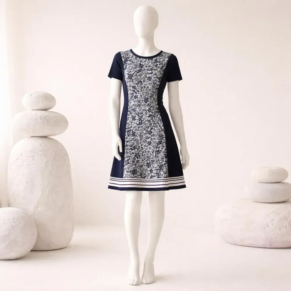 Michael Kors Floral  Stretchy Sexy Preppy Y2K Dress XL Boho Coastal Resortwear